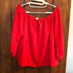 Off the shoulder shirt